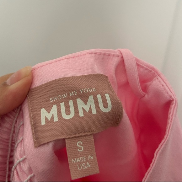 Show Me Your MuMu Meet Cute Pink Tiered Mini Dress size small NWOT - Picture 10 of 10